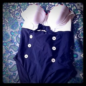 One piece Sailor Swimsuit